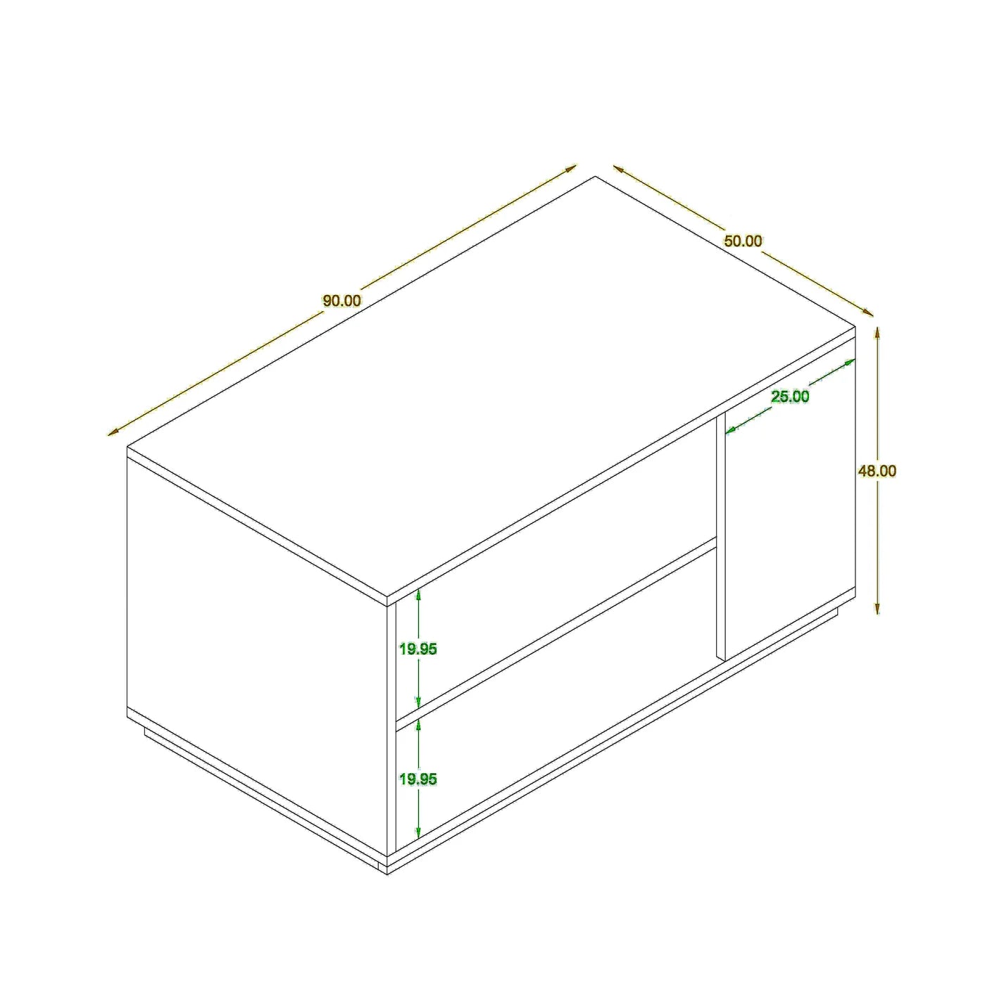 Coffee table 50 x 90 cm - CT-1400
