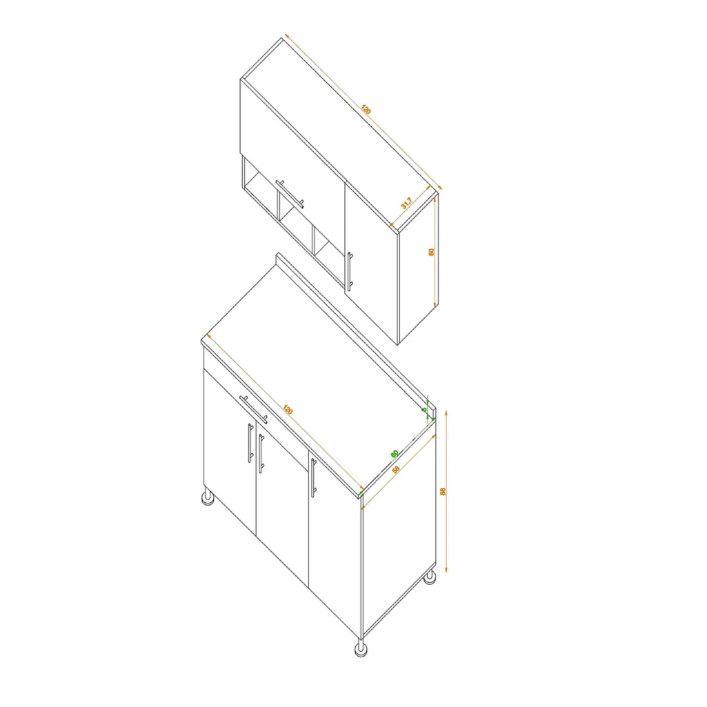 Kitchen - 2 pieces - K-700