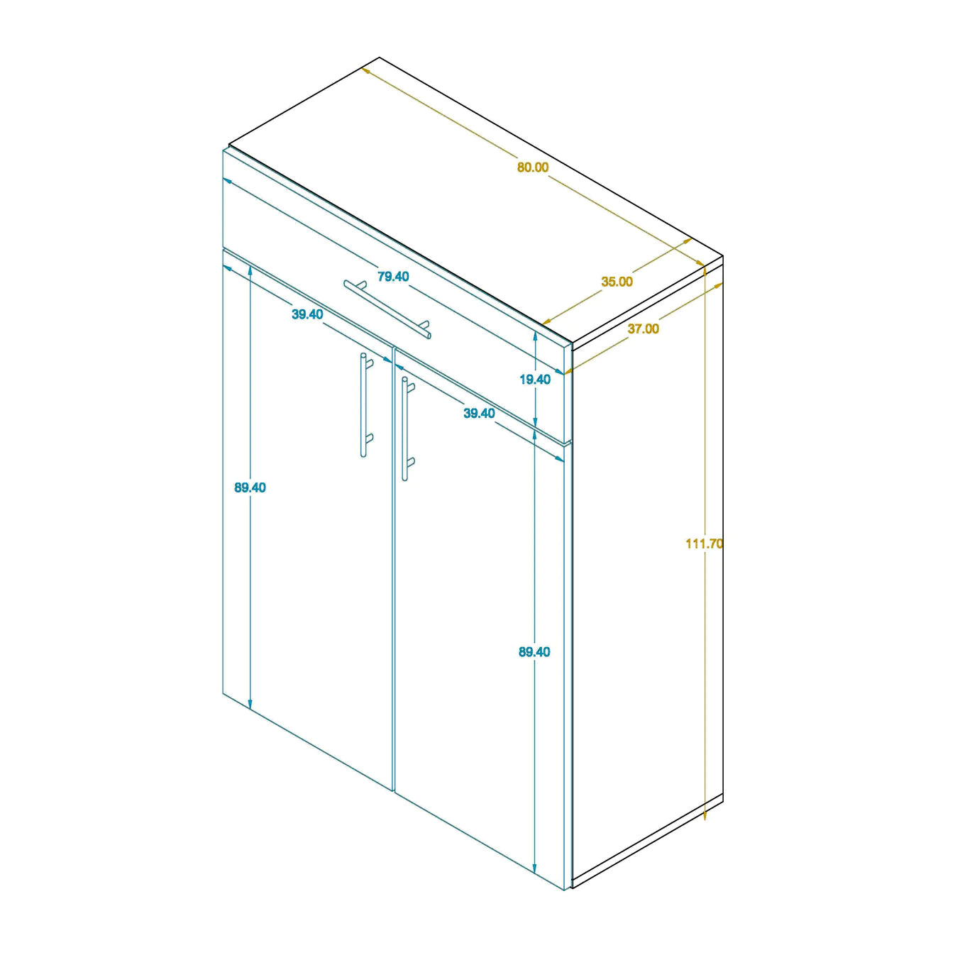 Shoe rack 37 Cm x 80 cm - SS-1100
