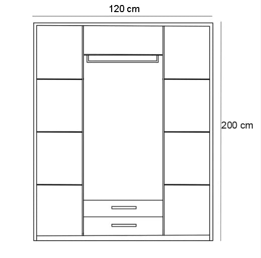 Cupboard 120×200 cm - WR-500