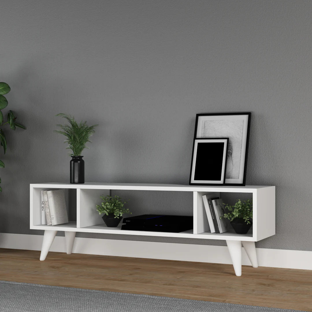 White TV table 120 x 30 cm - TV-300