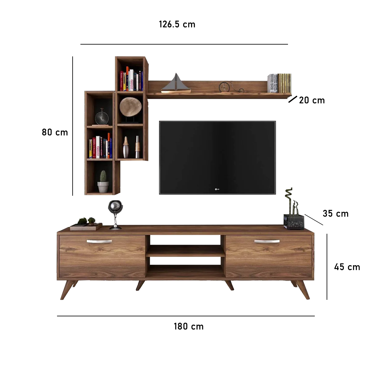 TV table with shelves 180X35- TV-700