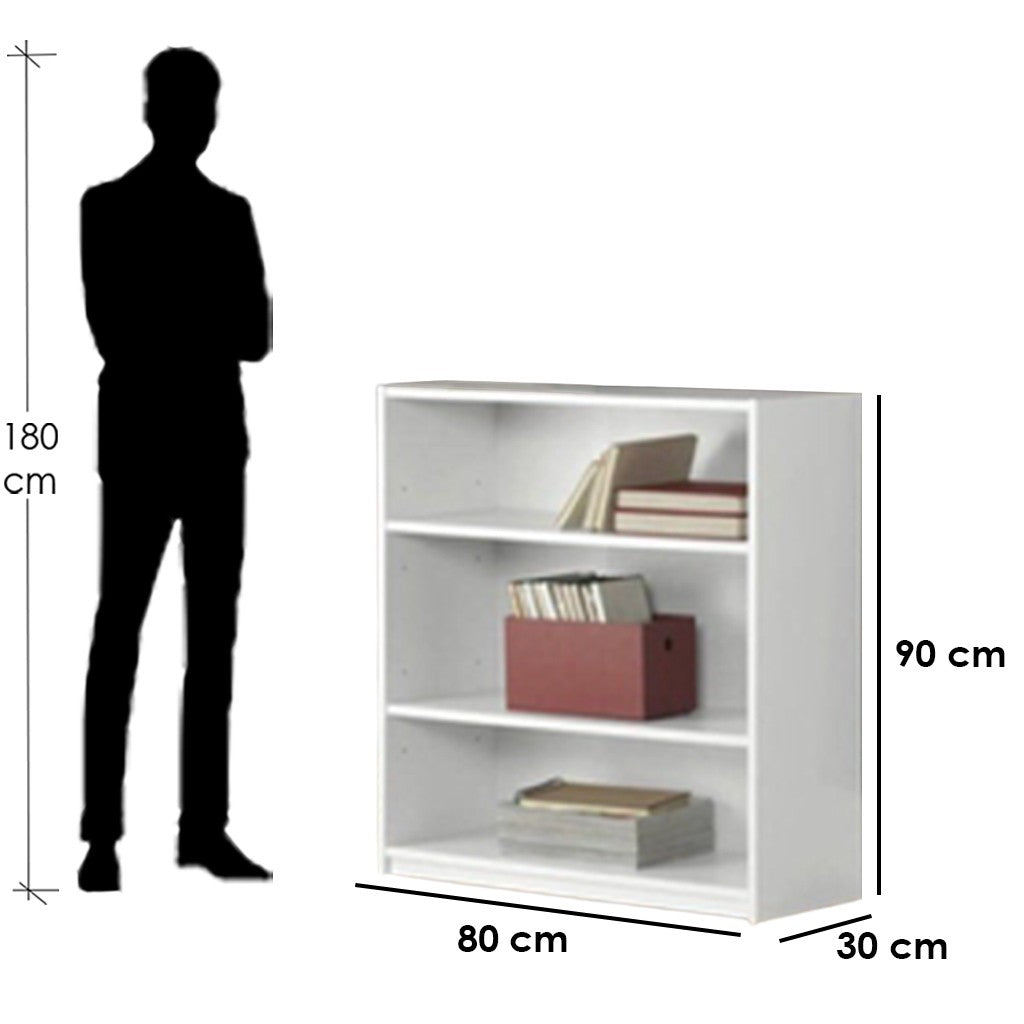 Bookcase White 90X30/80 Cm