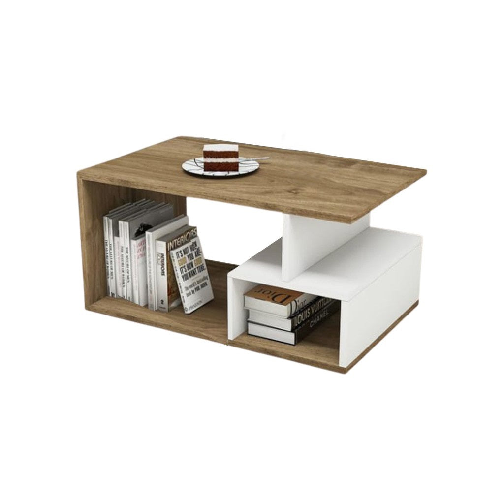 Center Table White & Brown