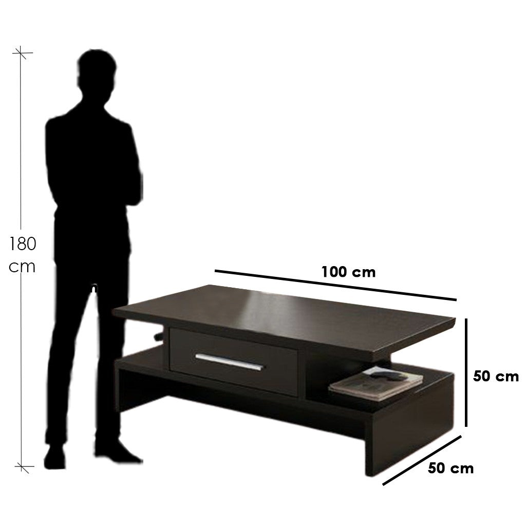 Center Table - Black 100X50/50 Cm