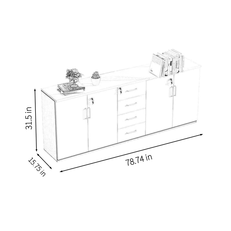 4-Drawer Filing Cabinet -White
