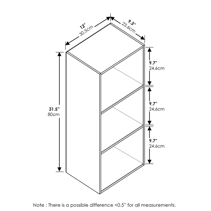 Bookcase White 30X23/80 Cm
