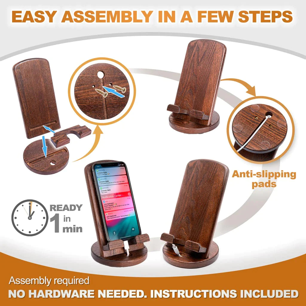 Portable Wooden Cell Phone Stand