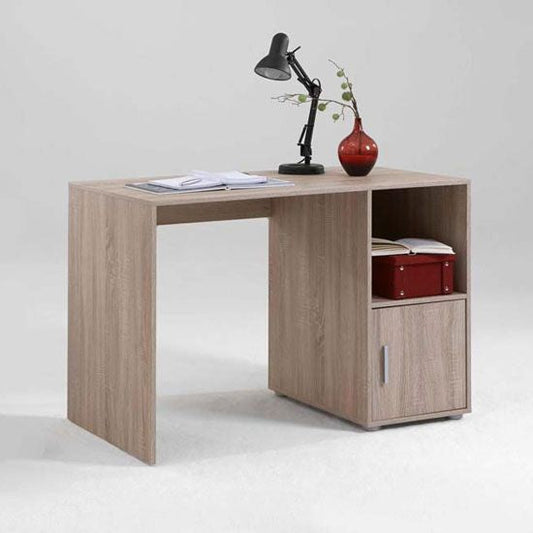 Modern desk with storage, Light Wood 120X60/75 Cm