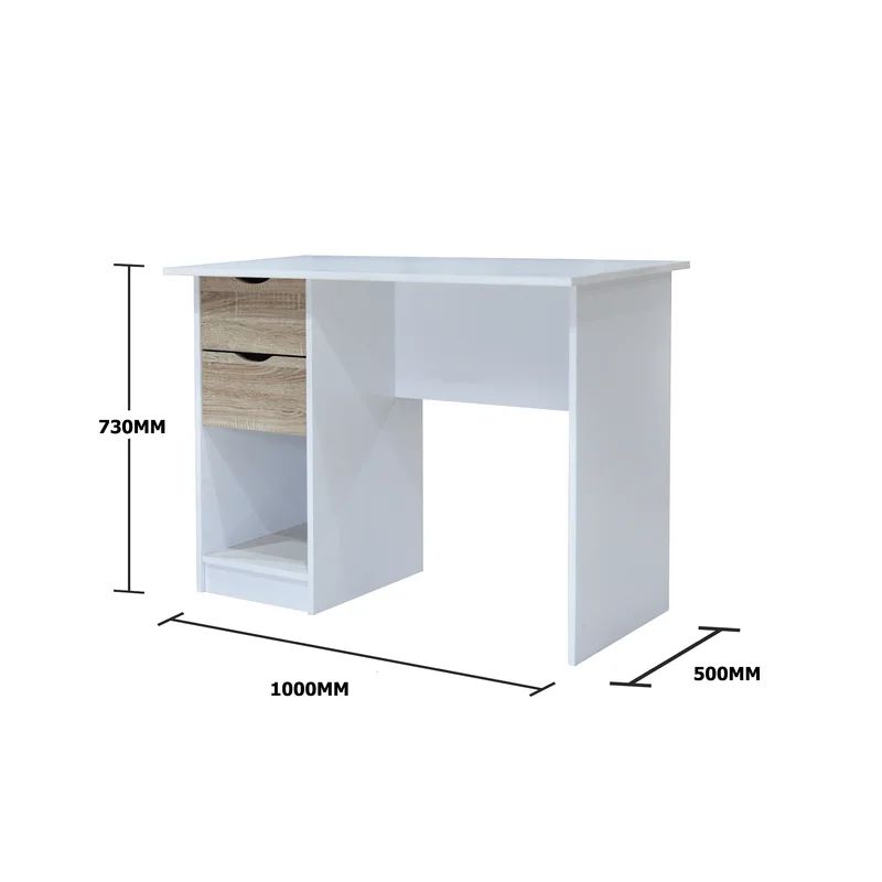 Giffar Desk White & beige 100X50/73 Cm
