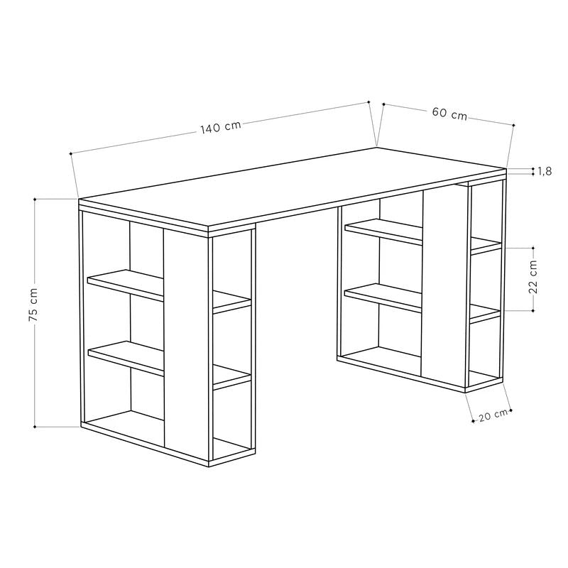 Dora Desk 140X60/75 Cm