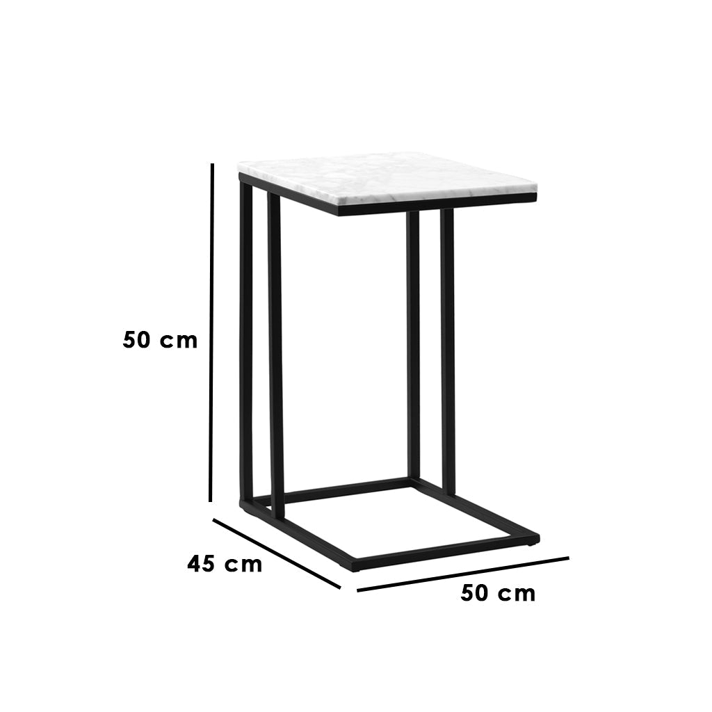 Side Table Black & White 50X45/50
