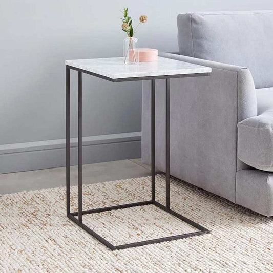 Side Table Black & White 50X45/50