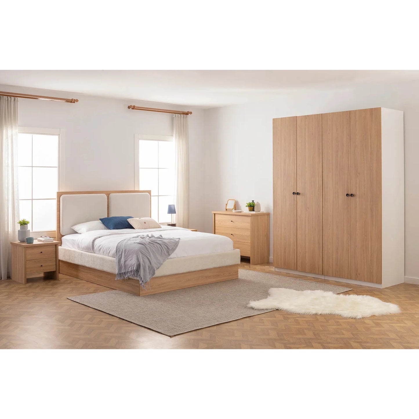 Bedroom set- 5 pieces - BR-1200