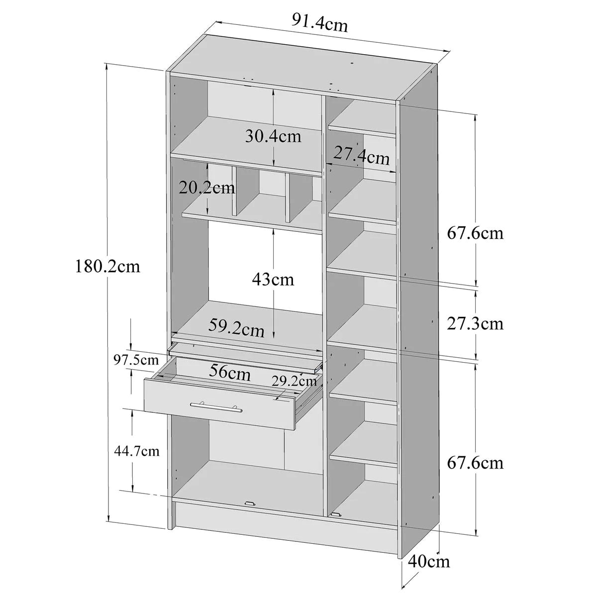 Kitchen unit 40 x 91 cm - K-1600