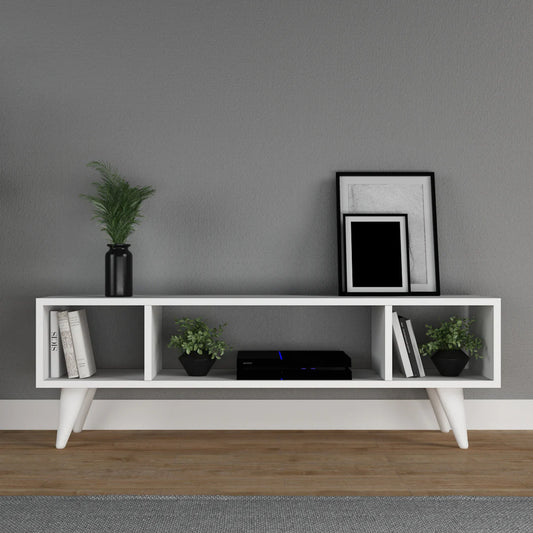 White TV table 120 x 30 cm - TV-300