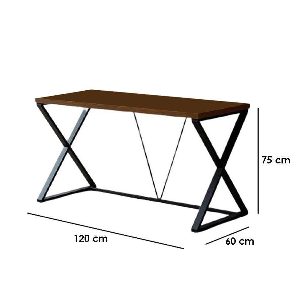 Stable X Steel Desk Black & brown