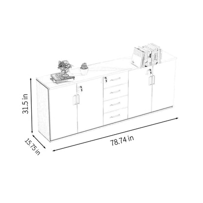 4-Drawer Filing Cabinet -White