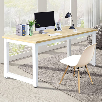 Desk White & beige 120X60/75 Cm