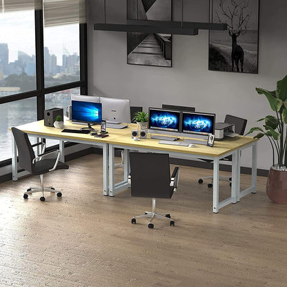 Desk White & beige 120X60/75 Cm