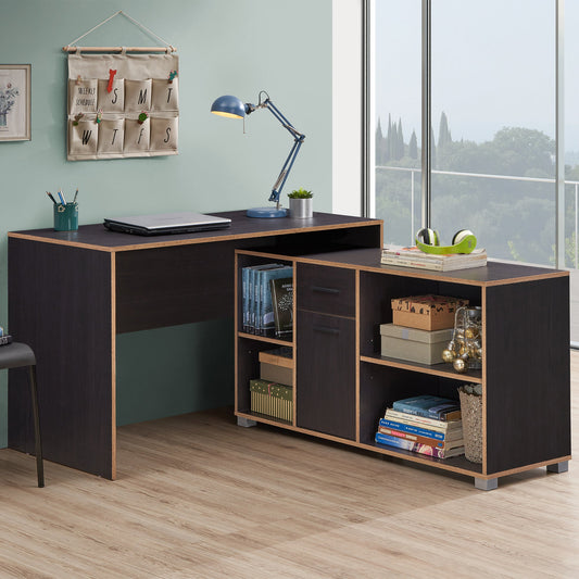 Black Stable L-Shaped Office Desk