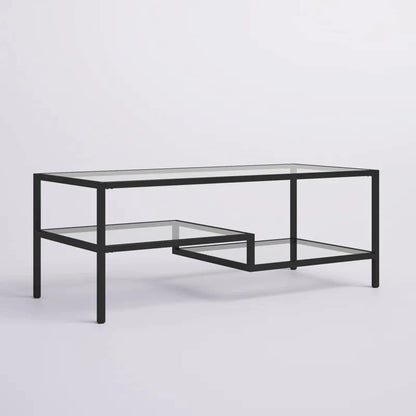 Coffee Table 4 Leg Black 114X51/43 Cm