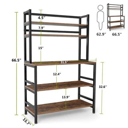 Kitchen Stand Black & Brown 80X40/170 Cm