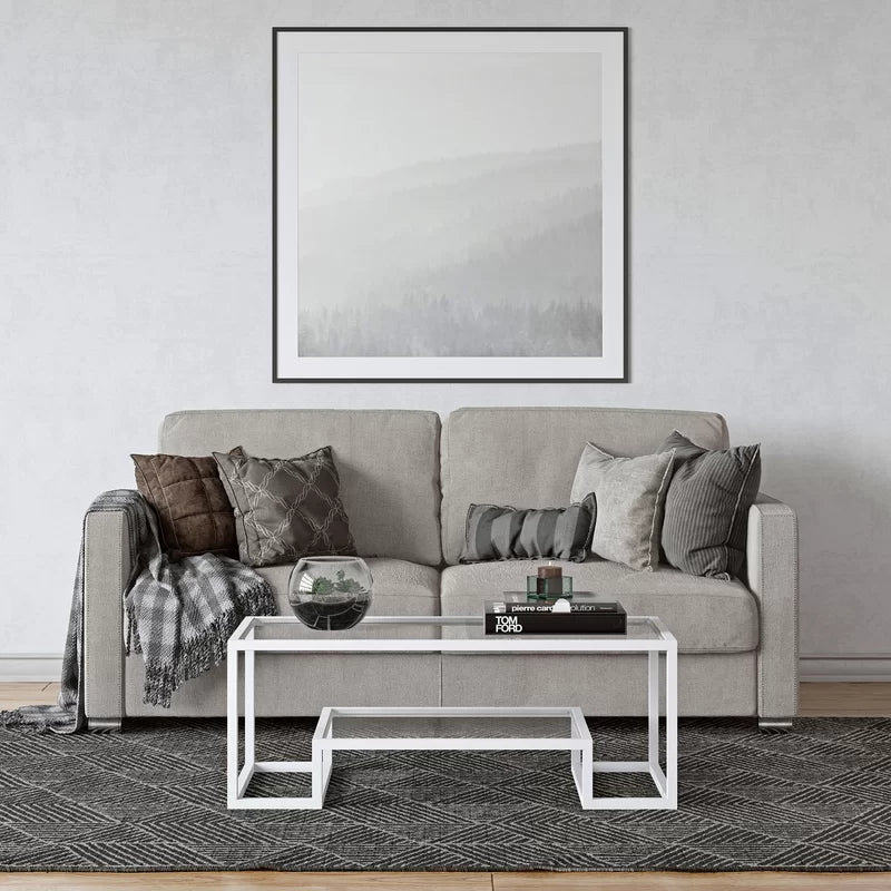 Coffee Table with Storage White 114X51/42 Cm