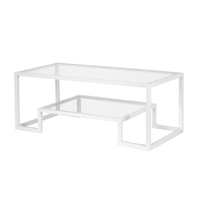 Coffee Table with Storage White 114X51/42 Cm