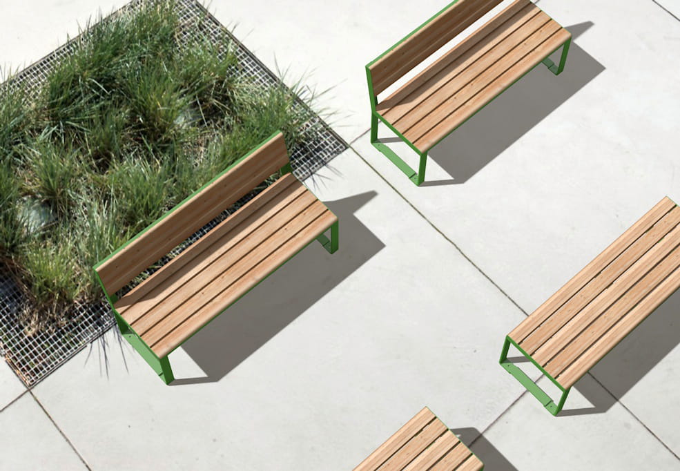 Stable 3 Seater Public Backrest Bench