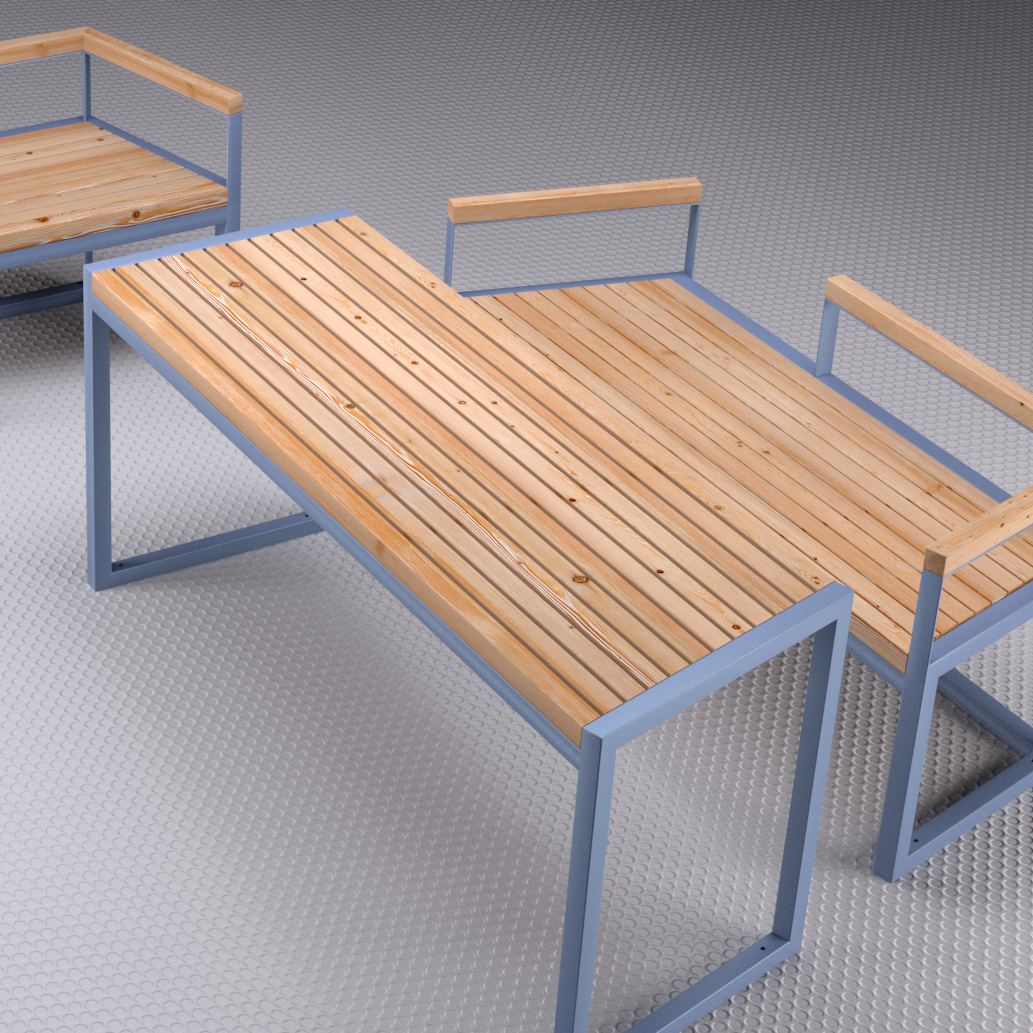 Stable Outdoor Table 150 cm 4-6 Seats