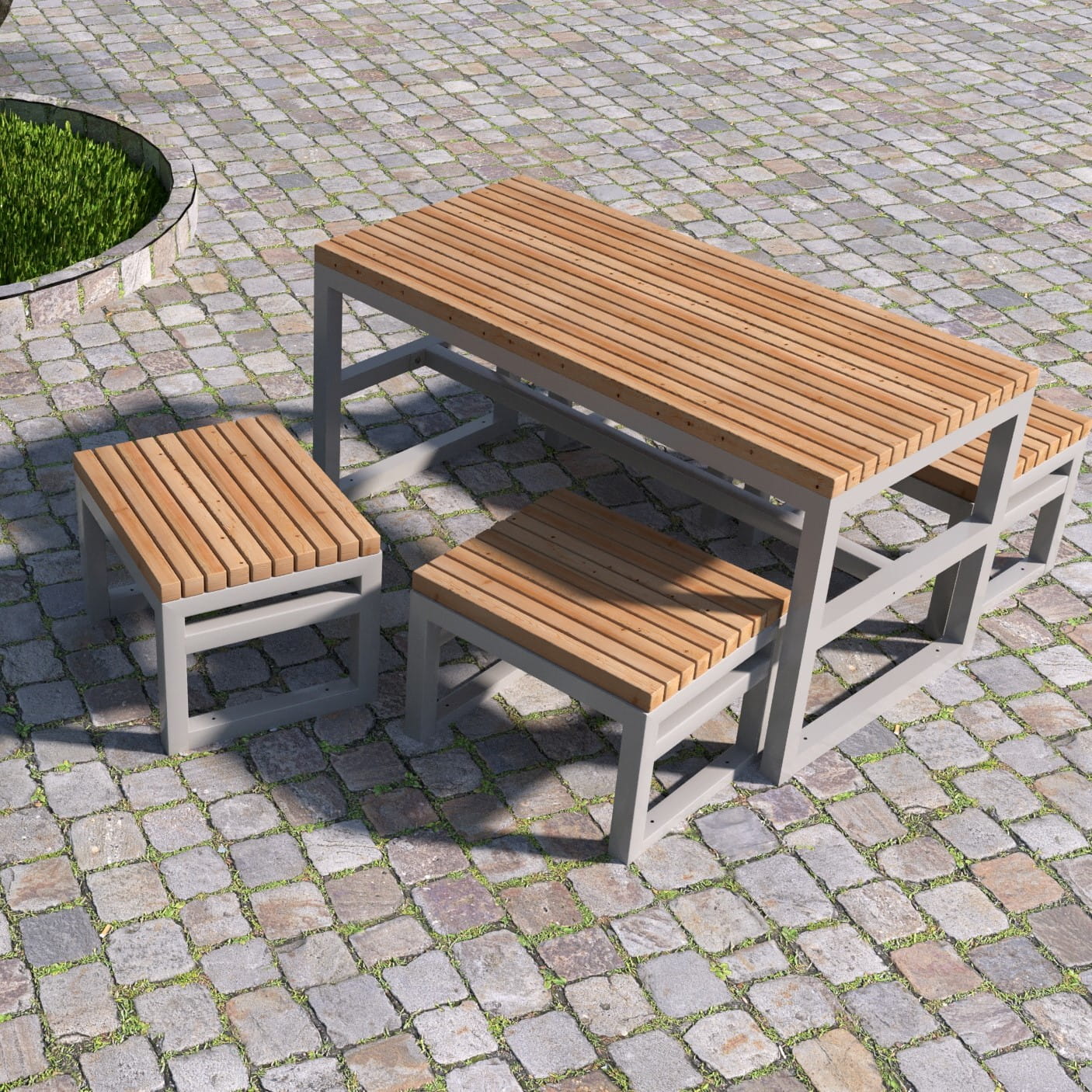 Stable Outdoor Table 150 cm 4-6 Seats