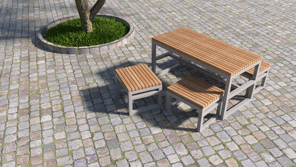 Stable Outdoor Table 150 cm 4-6 Seats