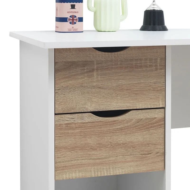 Giffar Desk White & beige 100X50/73 Cm