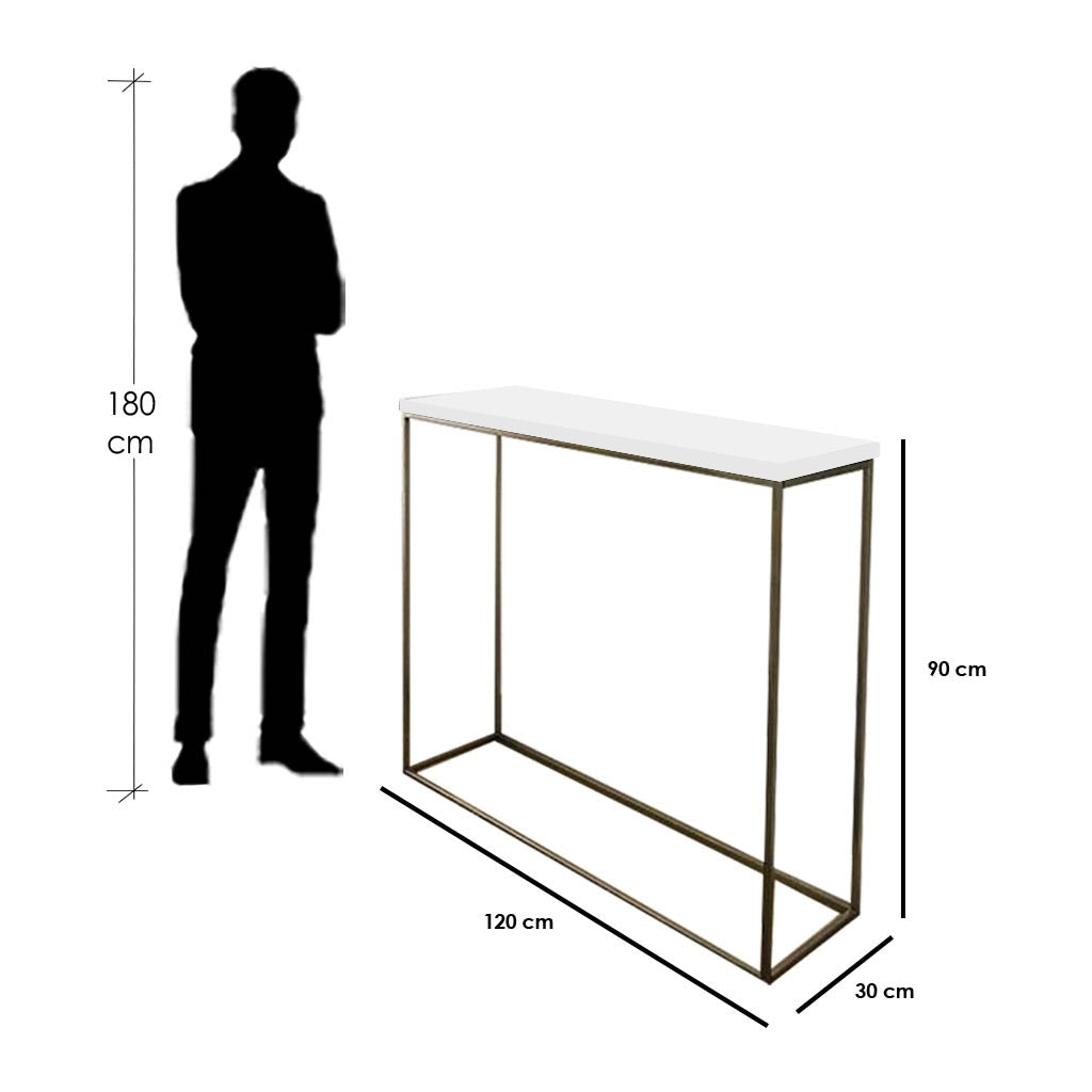 Console Black & White 120X30/90 Cm