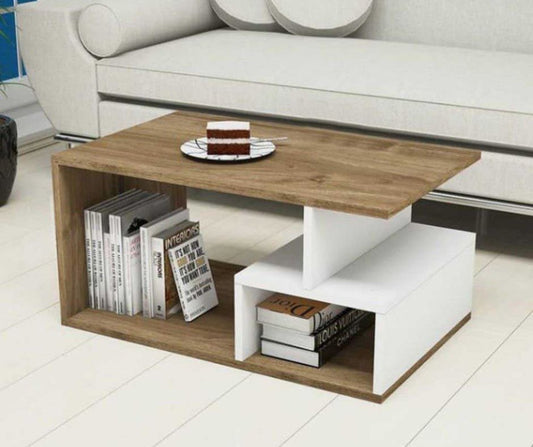 Center Table White & Brown