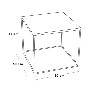 Side table Black 50X50/55 Cm