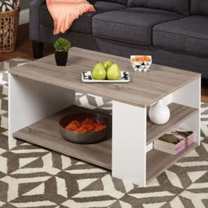 Center Table - White & Beige 80X50/40 Cm