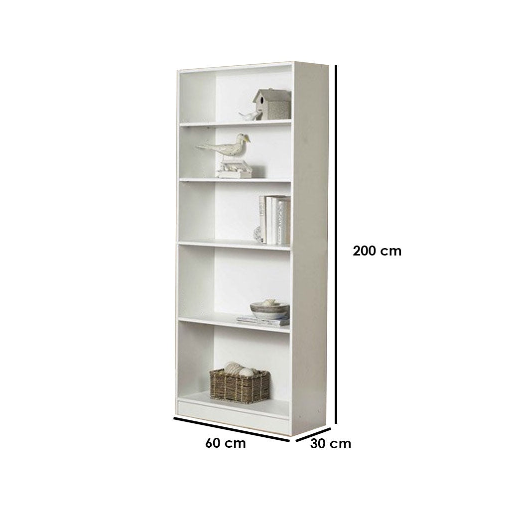 Bookcase White 60X30/200 Cm