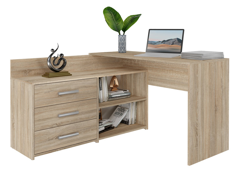 corner desk 120x50 / 76 Cm with a chest of drawers