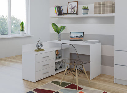 corner desk 120x50 / 76 Cm with a chest of drawers